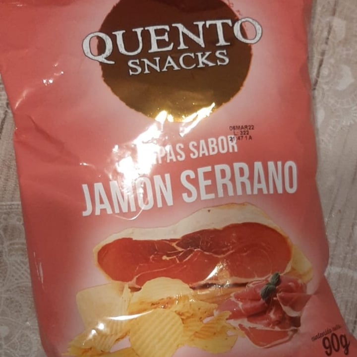 review photo of Quento Snacks Papas sabor JamĂłn Serrano shared by @veganluli on 08 Dec 2021 - review
