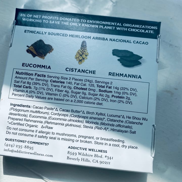 review photo of Addictive Wellness Recharge chocolate shared by @sarahfes on 05 May 2020 - review