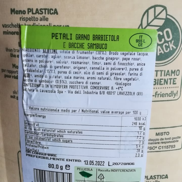 photo of Così Bio Petali - grano, barbabietola e bacche di sambuco nero shared by @sarvega2 on  30 May 2022 - review