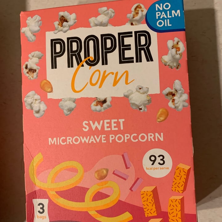 photo of Proper Corn Sweet Microwave Popcorn shared by @tegan-the-vegan on  15 Jan 2021 - review
