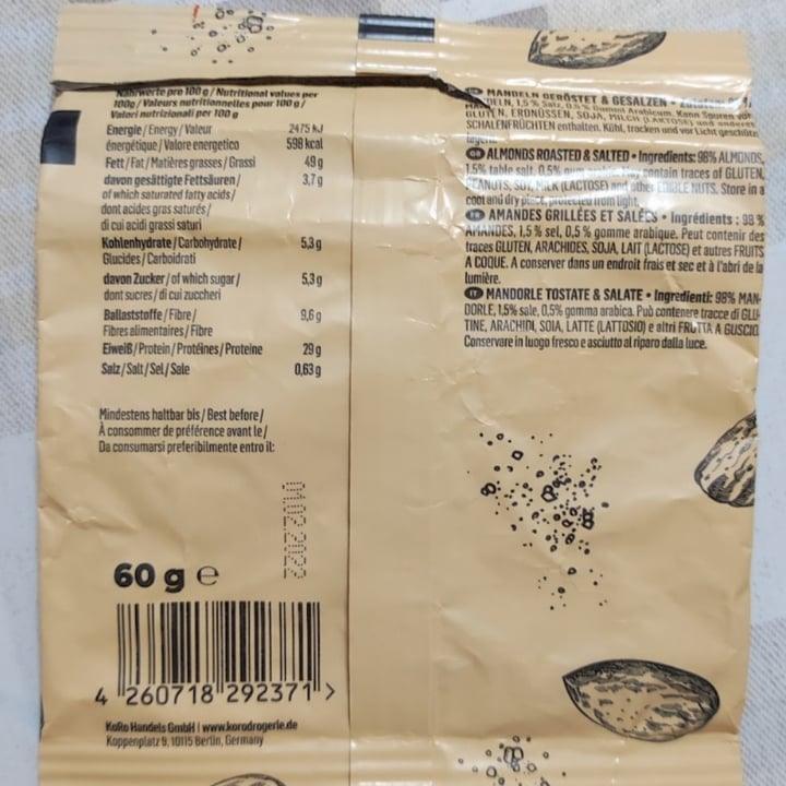 review photo of Koro Mandorle tostate e salate shared by @silvis on 25 Sep 2022 - review
