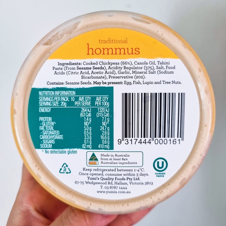 photo of Yumi's Hummus shared by @eatgrasswithme on  05 Mar 2022 - review