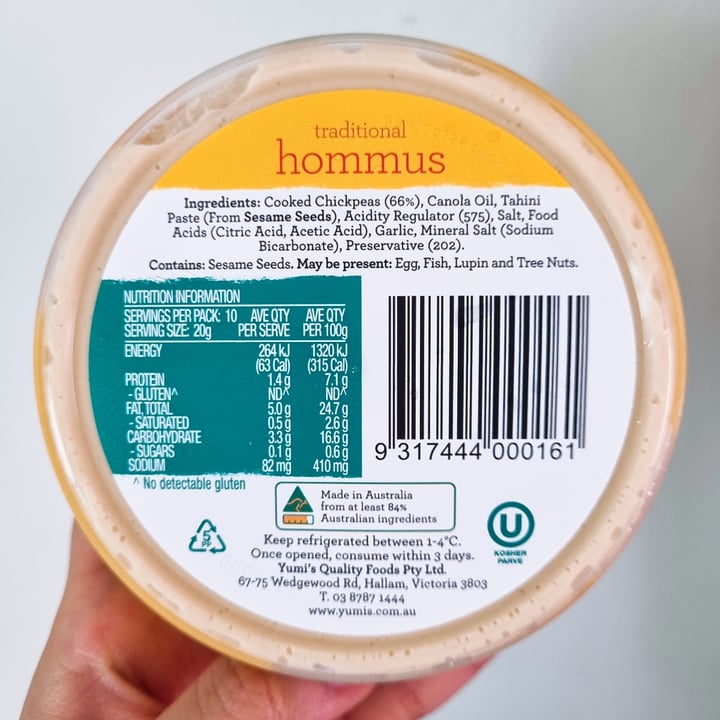review photo of Yumi's Hummus shared by @eatgrasswithme on 05 Mar 2022 - review