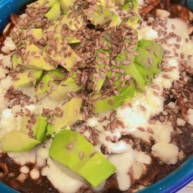 Foto do prato “Chilaquiles pasilla”