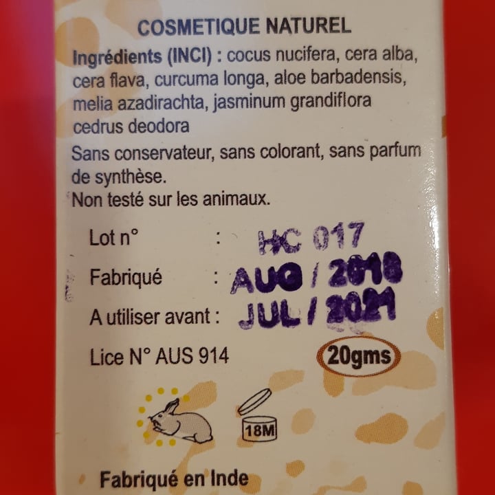 review photo of Herbamix Baume Ayurvedique shared by @lola61 on 16 May 2020 - review