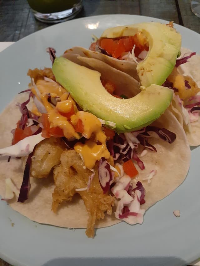 Foto del piatto “Tacos Baja Califlower”