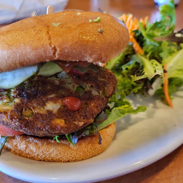 photo of Native Foods Café Free Spirit Burger shared by @parasocialvegan on  19 Jul 2022 - review