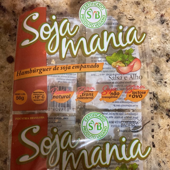 photo of Soja Mania Hamburguer de Soja empanado Salsa e Alho shared by @nanamoreira on  01 Aug 2021 - review
