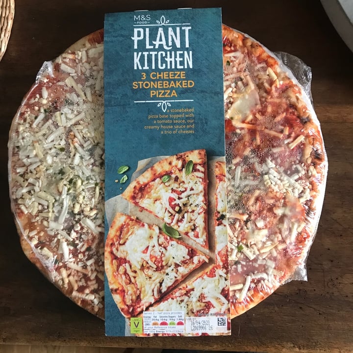 review photo of Plant Kitchen (M&S) 3 cheeze stonebaked pizza shared by @tg83 on 13 Apr 2020 - review