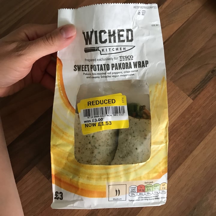 photo of Wicked Wicked Kitchen Sweet Potato Pakora Wrap shared by @vegansuttonmama on  06 Sep 2020 - review