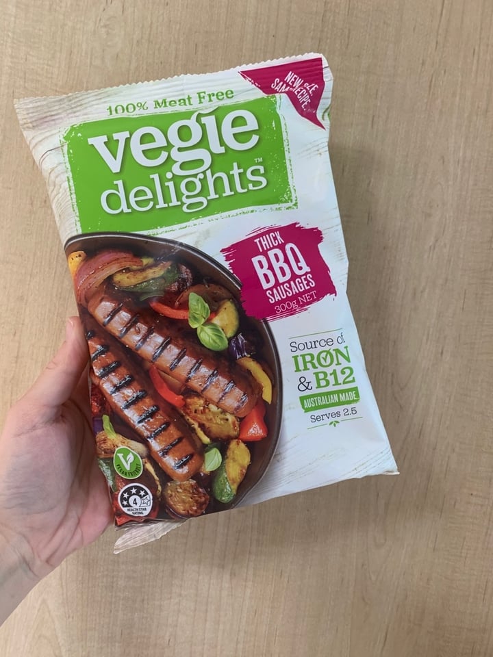 review photo of Vegie Delights BBQ Sausages shared by @plantbasedarmy on 01 Feb 2020 - review