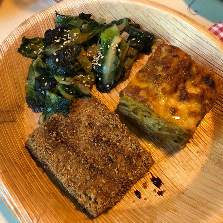 review photo of VegAmore Piatto unico con lasagne, pak choi e cotoletta di tofu shared by @valecor on 10 Apr 2022 - review