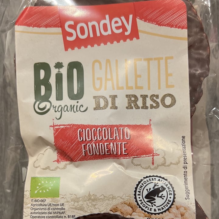 photo of Sondey Bio gallette di riso con cioccolato fondente shared by @sarowsky on  01 Dec 2022 - review