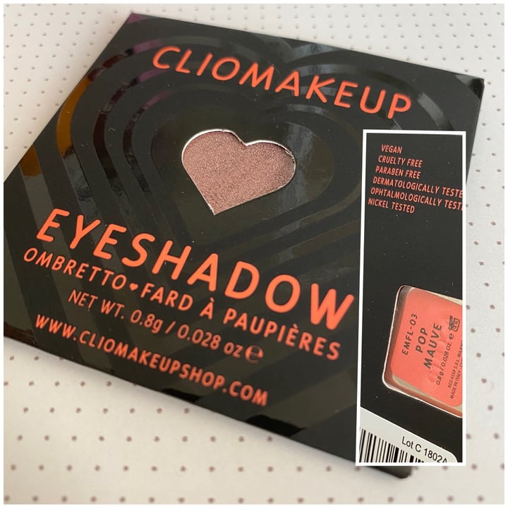 photo of Clio Makeup Ombretto - Pop Mouve shared by @aleglass on  01 Oct 2022 - review