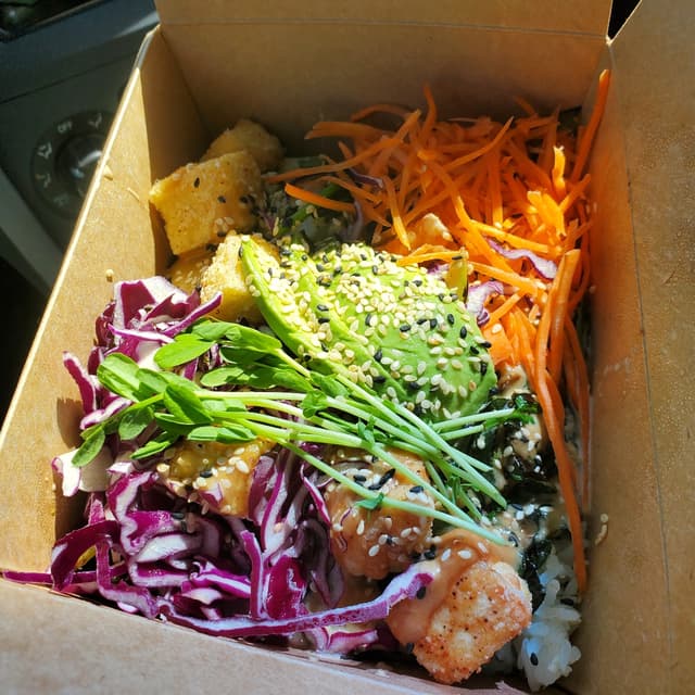 Foto do prato “Sesame ginger tofu bowl”