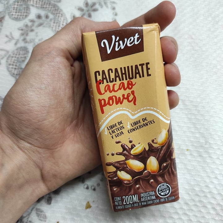photo of Vívet Leche de Cacahuate sabor Cacao Power shared by @vegannn2020 on  03 Dec 2020 - review