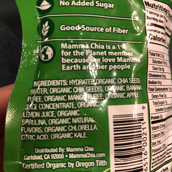 review photo of Mamma Chia Chia Squeeze Green magic shared by @kaycelovesveggies on 28 Oct 2020 - review