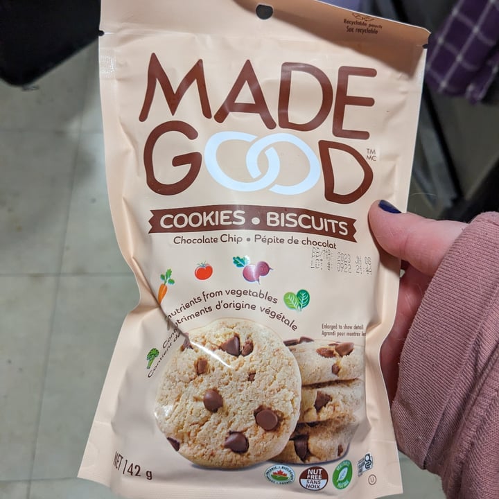 photo of Made Good Chocolate chip cookies shared by @shaynak112 on  16 Dec 2022 - review