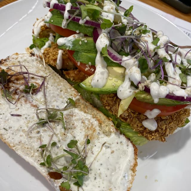 Photo of the dish “Avo schnitzel sandwich”