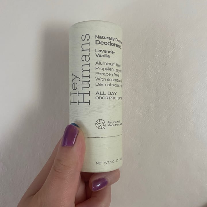 photo of Hey Humans Lavender Vanilla Deodorant shared by @zimc on  23 Jul 2021 - review
