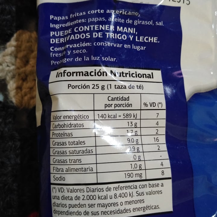 photo of Dia% Papas Fritas Corte Americano shared by @milivegan on  02 Dec 2020 - review