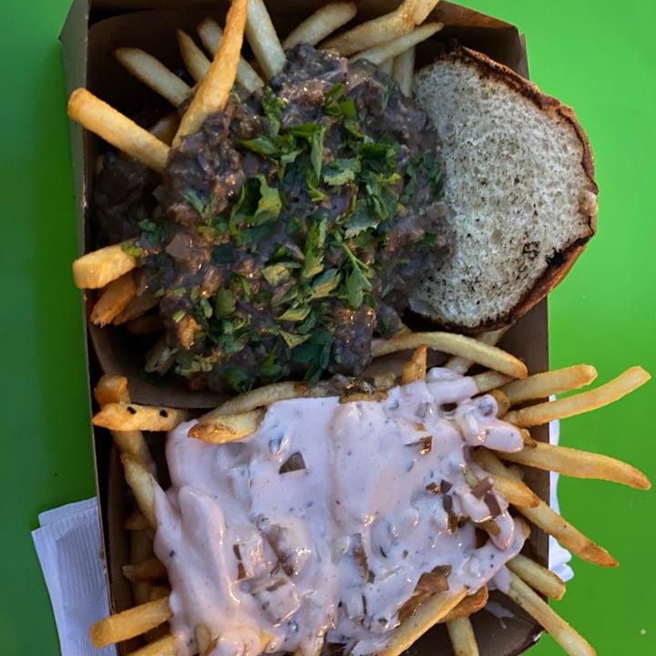 review photo of Veg'n Out Poutine Burger shared by @nikkessler on 20 May 2020 - review