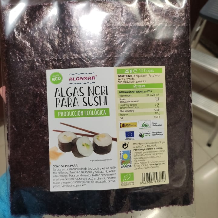 photo of Algamar Alga Nori para Sushi shared by @iruchinha on  26 Oct 2022 - review