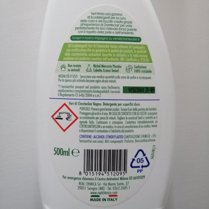 photo of Vert di Chanteclair Ecodetergente Bagno shared by @vegaliroc on  20 Apr 2022 - review
