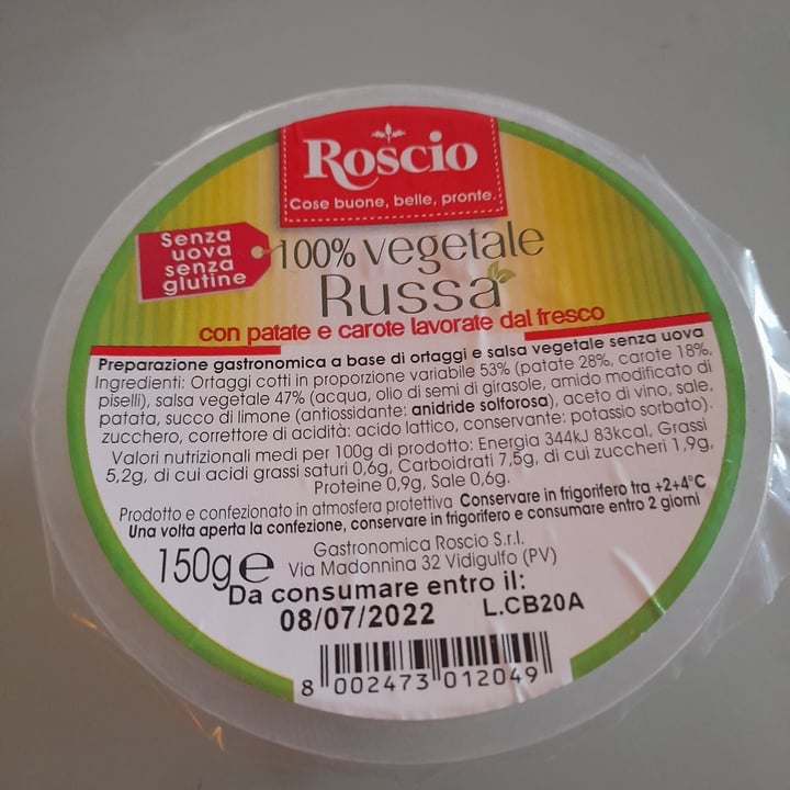 photo of Roscio 100%vegetale shared by @angy88 on  06 Jun 2022 - review