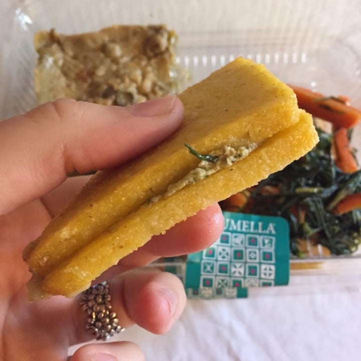 review photo of Giumella Gastronomia Vegana Polentina con cappero solido shared by @thierrywenger90 on 02 Apr 2022 - review