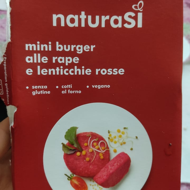 photo of Natura Sì miniburger Con Rapa E Lenticchie Rosse shared by @chiccamary on  28 May 2022 - review