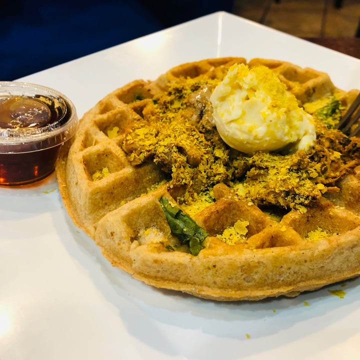photo of The Buzz Coffee & Cafe Vegan Chicken Pie Waffle shared by @lonica on  05 Apr 2021 - review