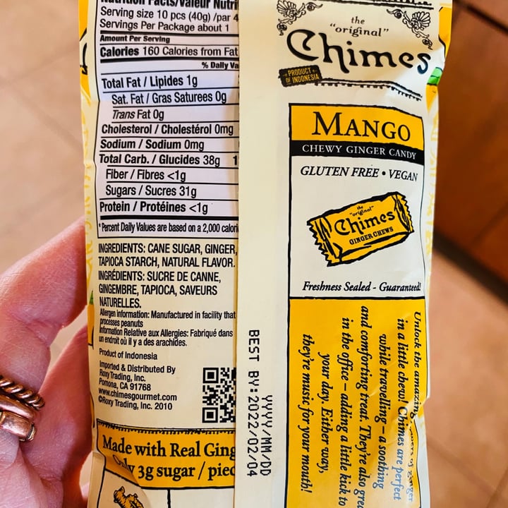 photo of Chimes Mango Ginger Chews shared by @beckyyy on  03 Jan 2021 - review