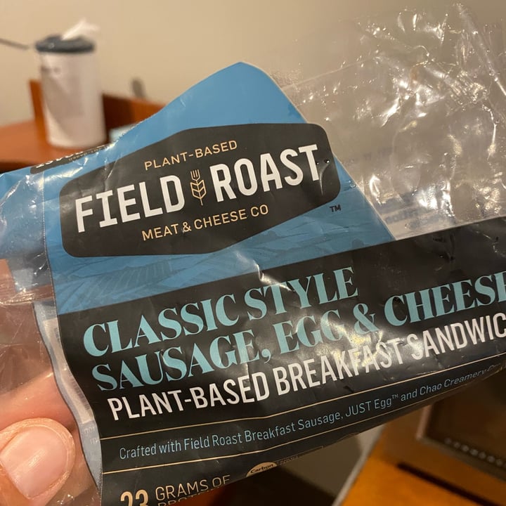 review photo of Field Roast Classic style sausage egg cheese breakfast sandwich shared by @wendyatoddmaninn on 26 May 2022 - review