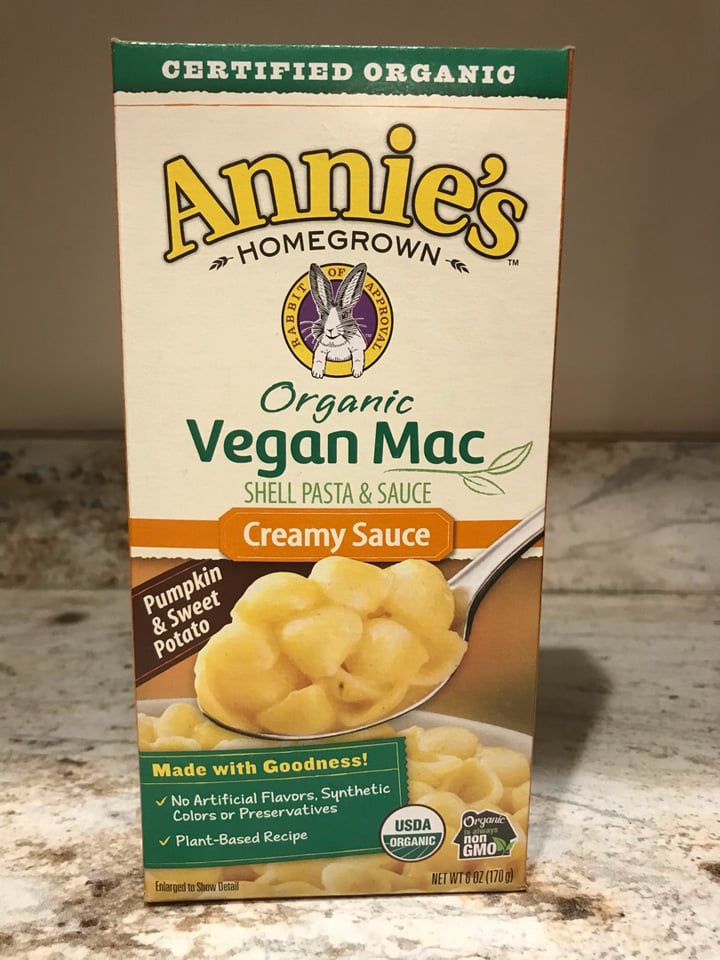 photo of Annie’s Organic Vegan Mac – Shells With Creamy Sauce shared by @dianna on  27 Feb 2019 - review