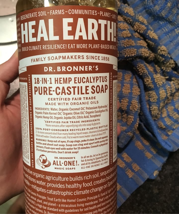 photo of Dr. Bronner's All-one Hemp eucalyptus Pure Castile Soap shared by @nikkileighh on  25 Apr 2020 - review
