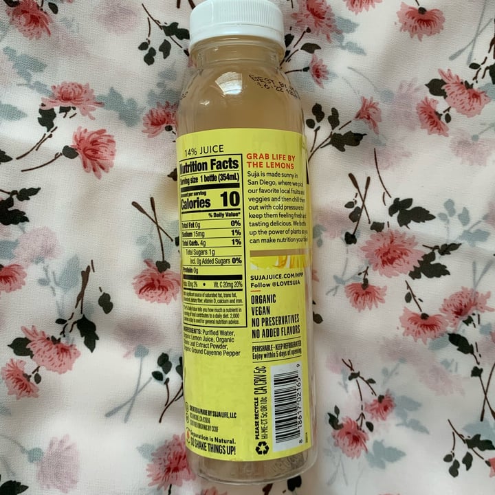 review photo of Suja Juice Lemon love shared by @lychee on 20 Dec 2021 - review