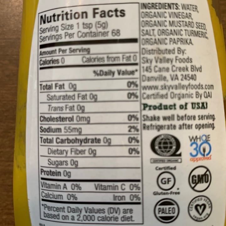 review photo of Organicville Yellow mustard shared by @inkymycat on 29 Aug 2021 - review