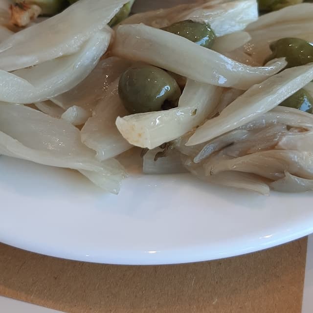 Foto del plato “finocchi al timo”