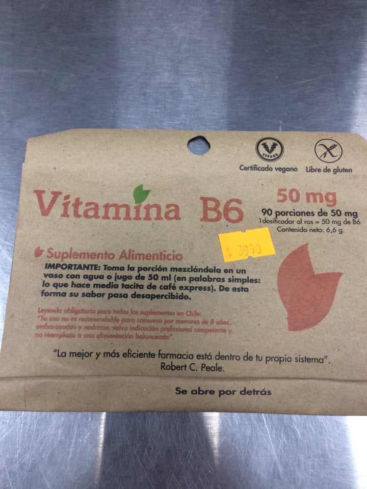 photo of Dulzura Natural Vitamina b6 shared by @educhefvegan on  10 Feb 2020 - review