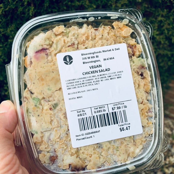 photo of Bloomingfoods Market & Deli Near West Side Vegan Chicken Salad shared by @allhess on  06 Apr 2021 - review