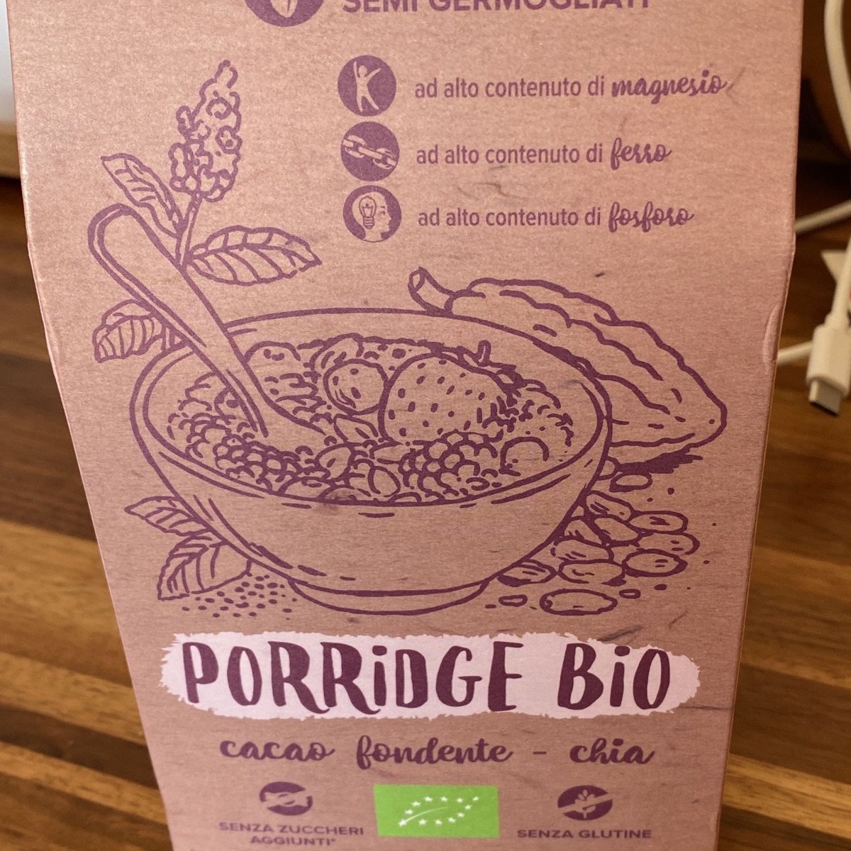 Porridge Bio Cacao Fondente Chia di Ambrosiae 