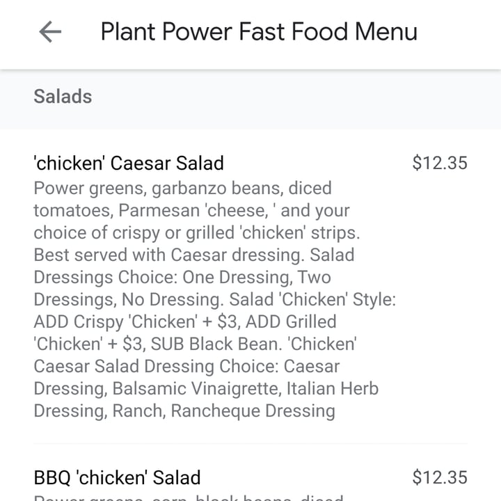 photo of Plant Power Chicken Caesar Salad shared by @mikekenn on  22 Jan 2022 - review