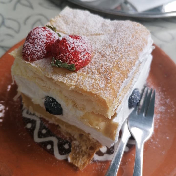 photo of Public & Vegan Kitchen Bled Vegan Cream Cake shared by @micheladallavalle on  12 Aug 2022 - review