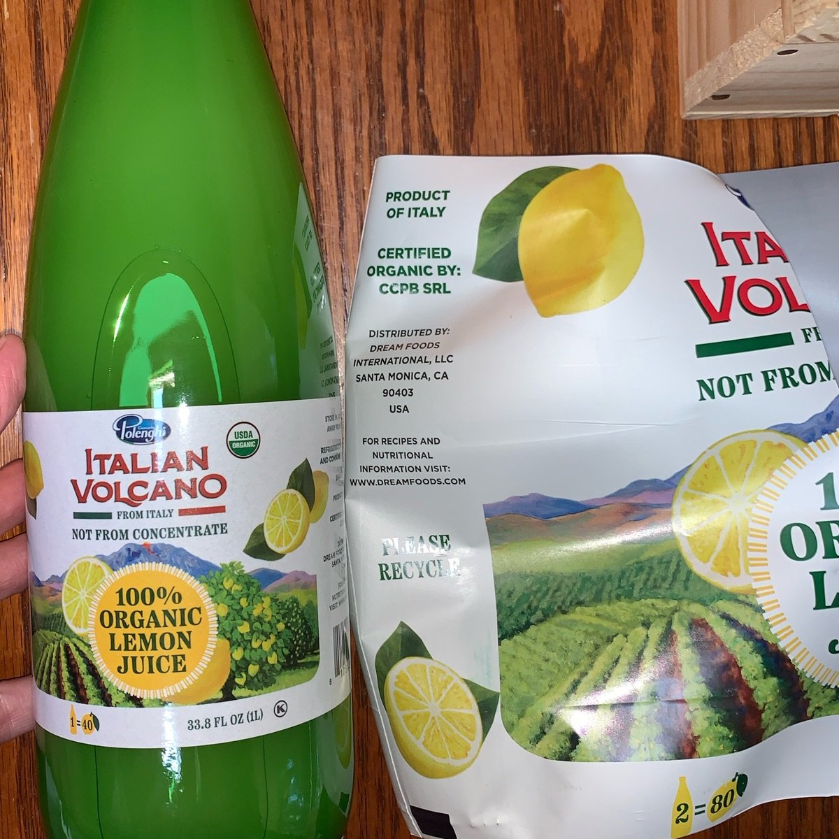 100% Organic Lemon Juice from Giancarlo Polenghi Vegan Product
