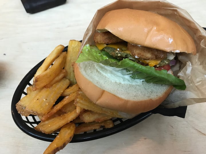 review photo of Smiðjan Brugghús Kale & Quinoa Burger shared by @jknopp on 30 Jul 2018 - review