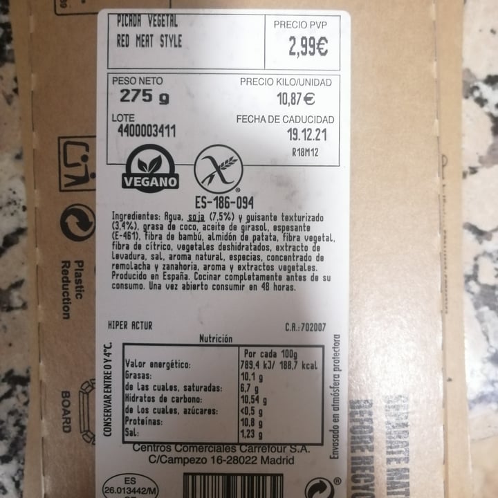 review photo of Carrefour Carne picada shared by @aloneintheriver on 30 Dec 2021 - review