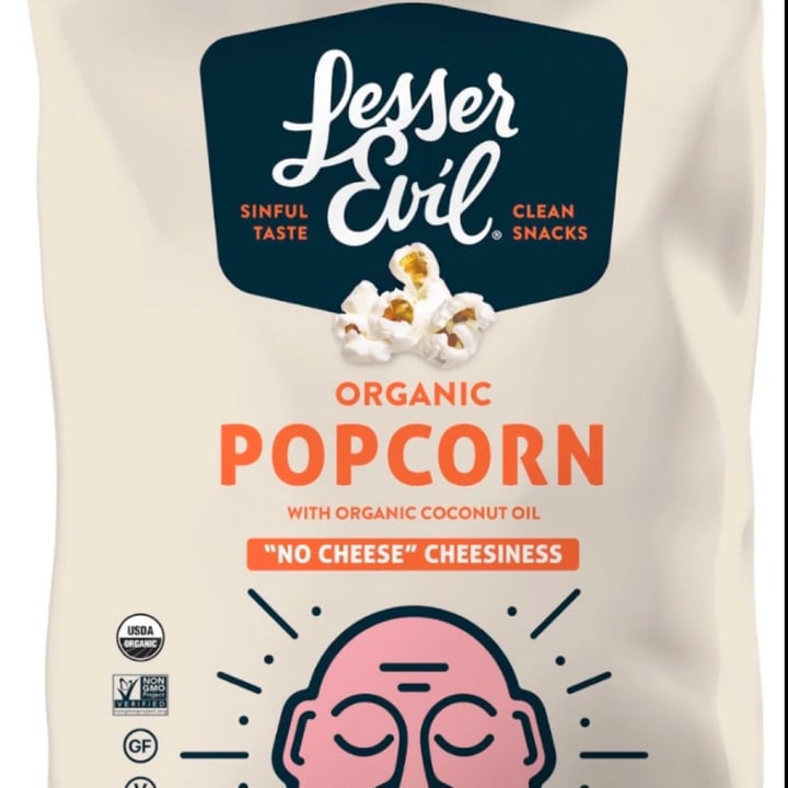 review photo of Lesser Evil Snacks Organic Popcorn No Cheese Cheesiness shared by @emannion on 28 Jan 2022 - review