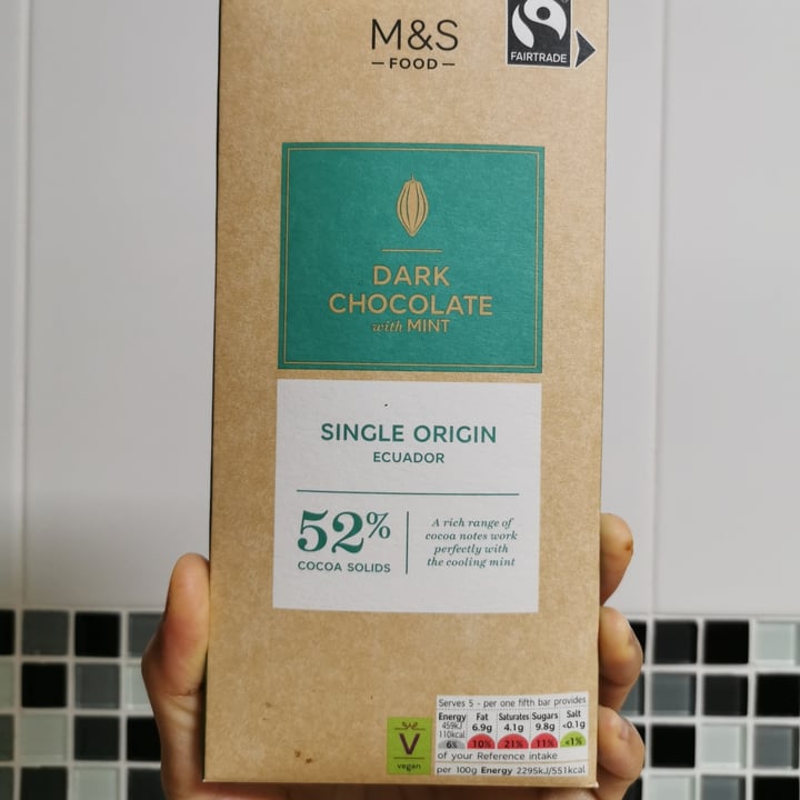review photo of Marks & Spencer Food (M&S) Dark Chocolate With Mint shared by @teresa77 on 08 May 2021 - review