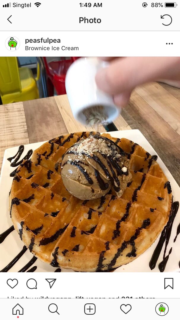 photo of WellSmoocht Waffles & Earl Grey Ice Cream shared by @peasfulpea on  10 Jul 2018 - review
